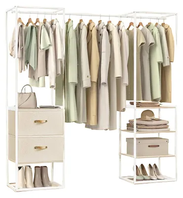 Image de Armoire ouverte - Autoportante - Grand espace de rangement - 40 x (150-180) x 180 cm