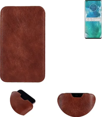 Produktbild von K-S-Trade Schutzhülle Handyhülle kompatibel mit Motorola Edge+ Handytasche Kunstleder Sleeve in braun