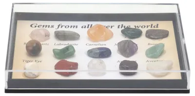 Produktbild von 15 Arten von Kristall-Edelsteinen, bunte Feng-Shui-Meditationsdekoration für Sammler