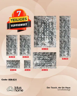 Produktbild von 7-teiliges Teppich-Set KM-631.