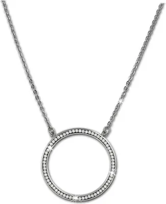 Produktbild von Amello Halskette 84cm Edelstahl Schmuck O-Kette Damen silber weiß ESK101J