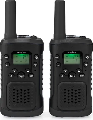 Zdjęcie produktu dla Radiotelefon dwukierunkowy Nedis WLTK0610BK 8 kanałów 446.00625 - 446.09375 MHz Czarny