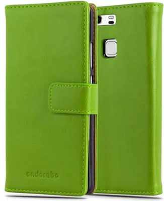 Obrázek produktu pro Cadorabo pouzdro pro Huawei P9 Protective Cover in Green Pouzdro na mobilní telefon typu kniha Pouzdro Luxury