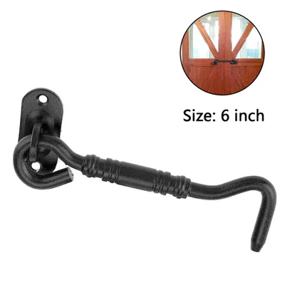 Produktbild von Sturmhaken, Kabinenhaken Edelstahl Fensterhaken mit Öse Platten Torhaken Türhaken Fensterriegel für Türen Garagentor Fenster Fang Kabine Tür