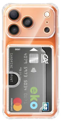 Produktbild von Avizar, Hülle mit Kartenfach und Stoßecken für Apple iPhone 17 Pro, Transparent