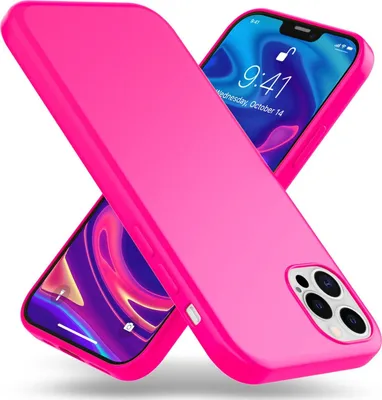 Produktbild von NALIA Neon Handy Hülle für iPhone 12 Pro Max, Slim Case Schutz Cover Etui Bumper Pink