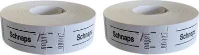 Produktbild von Bonrolle SCHNAPS weiss 2 Rollen je 1000 Abrisse perforiert fortlaufd. nummeriert