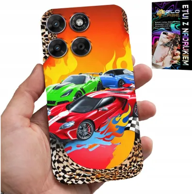 Zdjęcie produktu dla Etui Do Motorola Edge 70 - Dla Dzieci, Samochody Wyścigowe + Folia