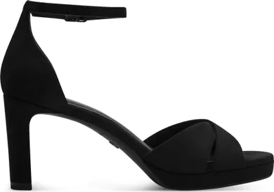 Produktbild von Tamaris Damen Sandalette mit Fesselriemen und Blockabsatz 1-28078-42, Größe:39 EU, Farbe:Schwarz