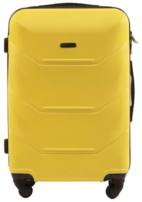 Productafbeelding van Reiskoffer, harde schaal, met wielen, met slot met sleutel, geel, 24 inch (600 mm)