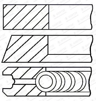 Produktbild von GOETZE ENGINE 08-139500-00 Kolbenringsatz Kolbenringe für VW Golf V Schrägheck (1K1) TOURAN (1T1, 1T2) Passat Variant (3C5) für AUDI A3 Sportback