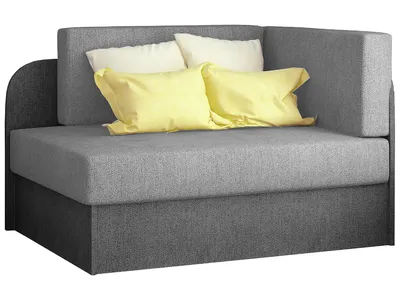 Produktbild von Kleines ausziehbares Sofa ROSA, grau/dunkelgrau