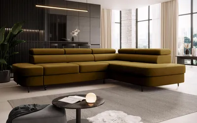 Produktbild von FurMeb24 ECKSOFA LUNA - 275 x 203 cm vena 02 - mit schlaffunktion und bettkasten - rechte seite