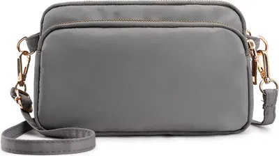 Produktbild von INF Nylon Umhängetasche für Damen, leicht & wasserdicht Grau