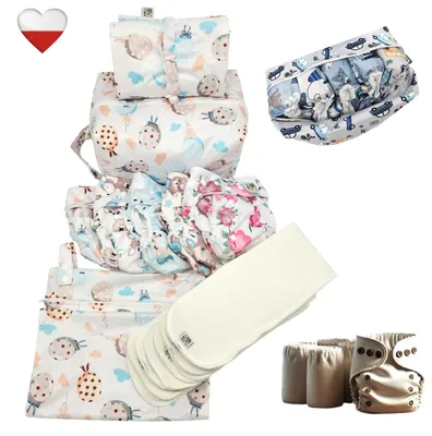Produktbild von MINT BALLOONS Bambus-Waschwindelset NappiMe