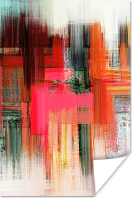 Produktbild von MuchoWow® Poster Ölgemälde - Abstrakt 40x60 cm - Plakate für die Wand - Poster Babyzimmer