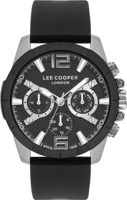 Produktbild von Herrenuhr LEE COOPER LC07613.351 in Schwarz als modisches Geschenk.