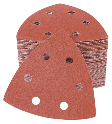 Produktbild von Deltaschleifer Schleifpapier 100 Stück 100 Körnung Klett 93x93x93mm für Holz Metall mit Staubabsaugung