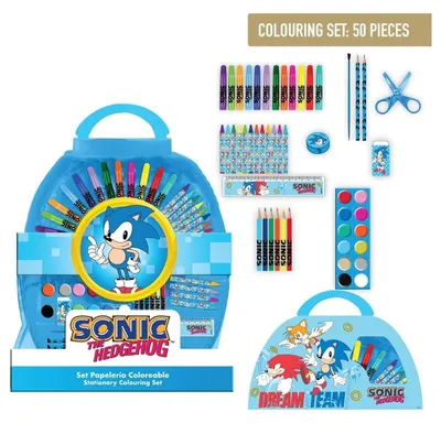 Produktbild von Cerda Group Sonic The Hedgehog Schreinset One Size