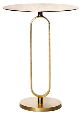 Produktbild von Runder Beistelltisch Elegance 60cm Gold Metall Aluminium Handgefertigt