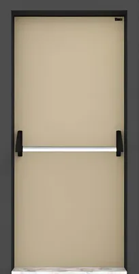 Produktbild von Beige Branschutztür Designer Fluchtüren Robuste Feuerwehrschutztüre