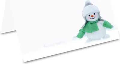 Produktbild von PRICARO Tischkarten "Schneemann", 50 Stück