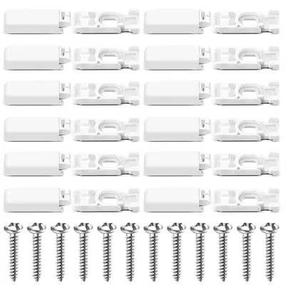 Image de 12 supports de fixation pour rideaux et rideaux de remplacement - 11 x 29 mm