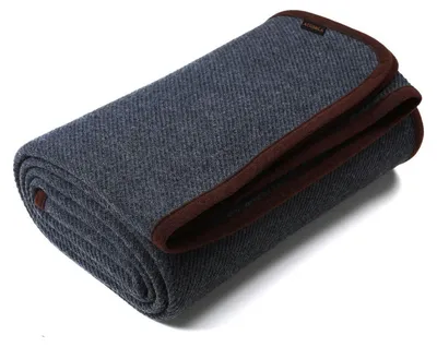 Produktbild von Wolldecke Merino Mischgewebe warm Campingdecke Kuscheldecke Grau 160 x 200 cm