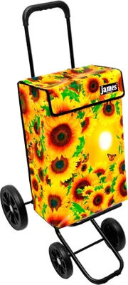 Produktbild von James Einkaufstrolley - MIRASOL - stabiler Einkaufswagen mit individuellem Design - einfarbig: gelb in Ausführung: Quattro-4Raeder