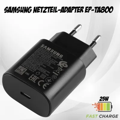 Produktbild von Samsung Netzteil-Adapter EP-TA800 Black (25W) (Type C)