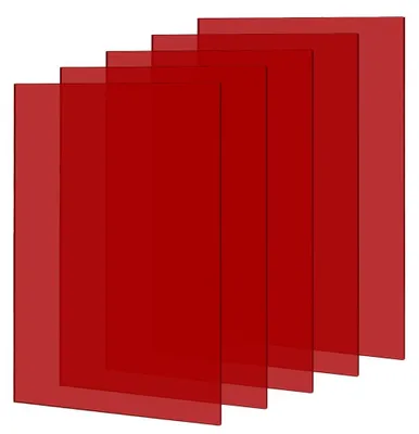 Acrylplatten rot, 5 Stück, 30 x 20 cm, 3 mm, für DIY-Projekte