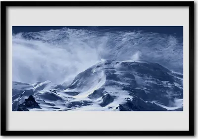 Produktbild von Bild 100x70 MDF-Rahmen Wandkunst Berglandschaft