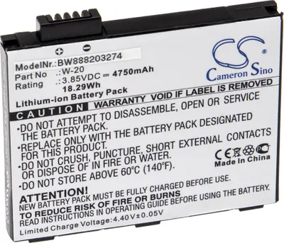 Produktbild von vhbw Akku Ersatz für Netgear W-20, 308-10094-01 für Router Modem Hotspots (4750 mAh, 3,85 V, Li-Ion)