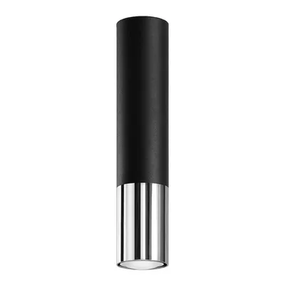 Immagine prodotto di Lampada da soffitto LOOPEZ nero/cromo 1xGU10 10W acciaio 29x6x6cm Sollux Lighting