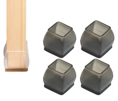 Image de Ensemble de 8 pieds de chaise en silicone avec revêtement en feutre