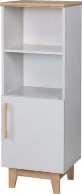 Obrázok produktu pre Stojanový regál „Caro“ od spoločnosti roba, svetlošedý, z dreva, do detskej izby a detskej izby s technológiou Soft Close