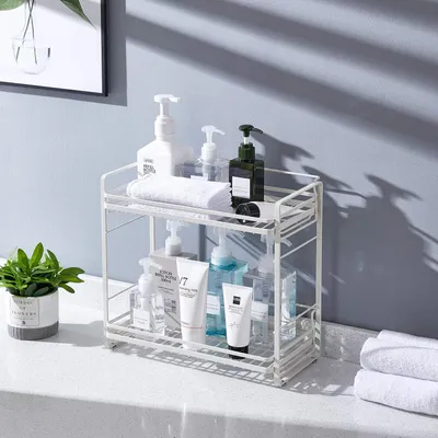 Produktbild von Badezimmeregal aus Metall 33x30cm Organizer