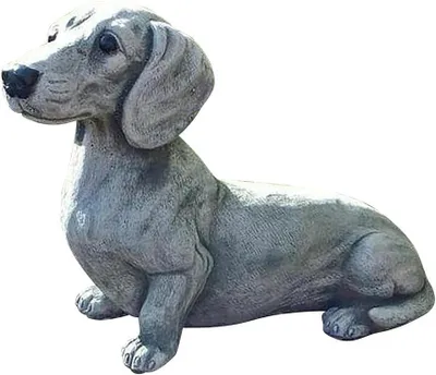 Obrázok produktu pre Záhradná socha Jezevčík 17x12x8 cm, sivá, polyresin, pre záhradu