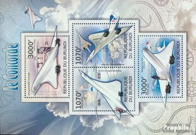 Produktbild von Briefmarken Burundi 2012 Mi 2476-2479 Kleinbogen (kompl.Ausg.) postfrisch Concorde