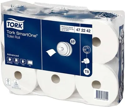 Immagine prodotto di Carta igienica Tork SmartOne 472242 2 veli bianca 6 rotoli/confezione