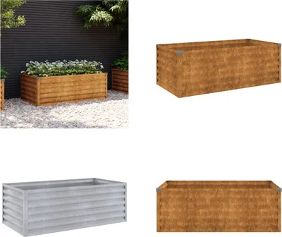 Produktbild von vidaXL Hochbeet 100x50x36 cm Cortenstahl - Hochbeet - Hochbeete - Pflanzgefäß - Blumengefäß