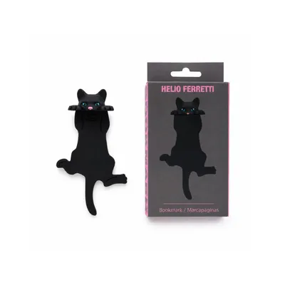 Produktbild von Helio Ferretti Lesezeichen Katze schwarz ca. 9,6 x 5,6 x 0,12 cm