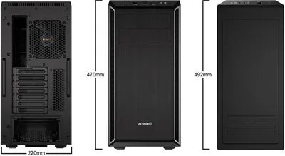 Produktbild von be quiet! Pure Base 600, Midi Tower, PC, Schwarz, Silber, ATX, micro ATX, Mini-ITX, ABS Synthetik, Stahl, Gaming