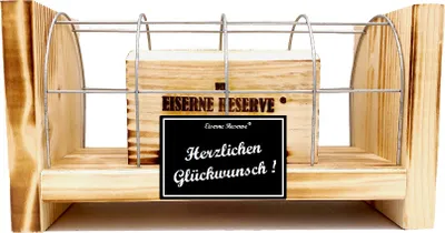 Produktbild von Herzlichen Glückwunsch - Eiserne Reserve Gitterbox Glückwunsch Geschenk