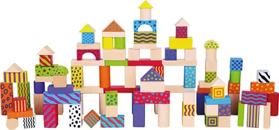 Immagine prodotto di Set di costruzioni in legno 100 cubi