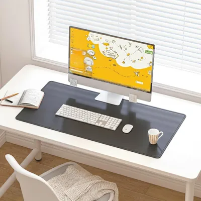 Produktbild von Schreibtischunterlage 80x40 cm, Kunstleder, Rutschfest, Für Büro, Zuhause, Schwarz