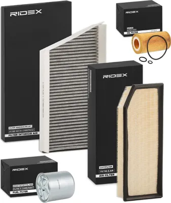Produktbild von RIDEX Filterset Inspektionspaket Filtersatz passend für MERCEDES-BENZ C-Klasse Limousine (W203) C-Klasse T-modell (S203) C-Klasse Sportcoupe (CL203)