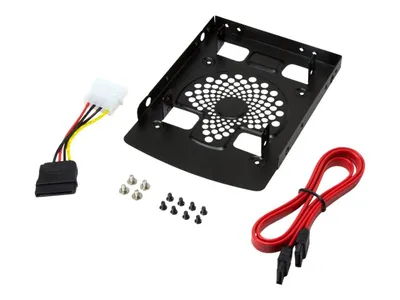 Produktbild von LogiLink Einbaurahmen für 2,5" Festplatten zweifach schwarz