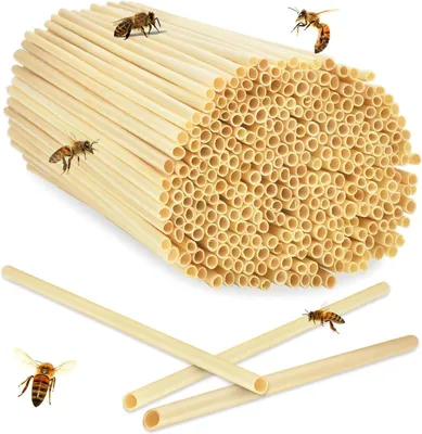 Produktbild von Bienenhotel Röhren 300 Stück, 20 cm, Bambus, für Garten