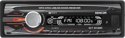 Obrázok produktu pre SENCOR SCT 3018MR Autorádio s prehrávačom médií, prehráva MP3/WMA, vstupy USB/SD/MMC, LCD displej s posuvným textom, 30 predvolieb pre AM/FM rádio, DO